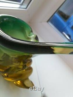 Vintage Salviati Murano Shell Shaped Art Glass Bowl C1960's