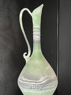 Vintage Scavo Hand Blown Glass Ewer/Bud Vase (Murano)