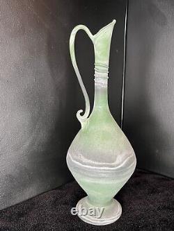 Vintage Scavo Hand Blown Glass Ewer/Bud Vase (Murano)