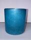 Vintage Seguso Blue Murano Pulegoso Bollicine Glass Vase Or Votive Candle Holder