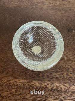 Vintage Seguso Murano Glass Bowl withControlled Bubbles, Bullicante 1.5x2.5