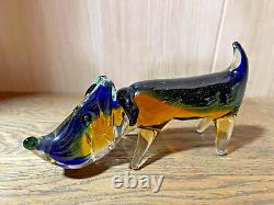 Vintage Seguso Murano Glass Dog Sculpture, circa 1950
