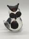 Vintage Seguso Murano Glass Owl Figurine Italy, Black & Purple Accents