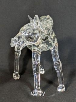 Vintage Signed Pino Signoretto Murano Crystal Glass Horse Figurine