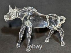 Vintage Signed Pino Signoretto Murano Crystal Glass Horse Figurine