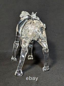Vintage Signed Pino Signoretto Murano Crystal Glass Horse Figurine