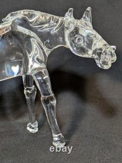 Vintage Signed Pino Signoretto Murano Crystal Glass Horse Figurine