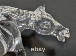 Vintage Signed Pino Signoretto Murano Crystal Glass Horse Figurine
