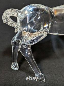 Vintage Signed Pino Signoretto Murano Crystal Glass Horse Figurine