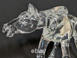 Vintage Signed Pino Signoretto Murano Crystal Glass Horse Figurine