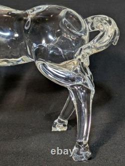 Vintage Signed Pino Signoretto Murano Crystal Glass Horse Figurine