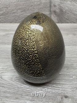 Vintage Signed VeArt Murano Glass 24k Gold Embedded Glass Art 4 Egg Rare