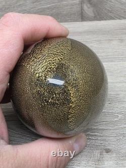 Vintage Signed VeArt Murano Glass 24k Gold Embedded Glass Art 4 Egg Rare