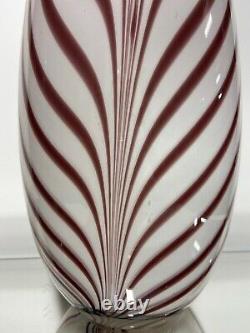Vintage Studio Art Murano Design Art Glass Pulled Feather 15 Vase Sculpture