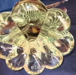 Vintage Stunning Hand Blown Murano Glass Rooster 13 Italy GOLDS And Reds