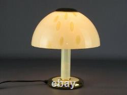 Vintage Table Lamp With Dome Glass Murano Submerged 1970