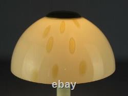 Vintage Table Lamp With Dome Glass Murano Submerged 1970