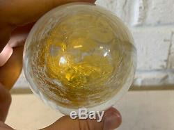 Vintage Tapio Wirkkala for Venini Signed Italian Clear Glass Egg with Gold Yolk
