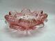 Vintage VENETIAN MURANO Pink Art Glass BOWL with Gold Mica Inclusions