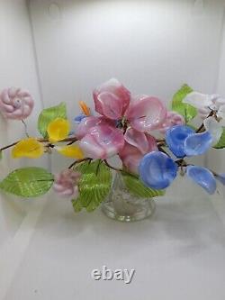 Vintage Venetian Murano Art Glass Slag Floral Centerpiece