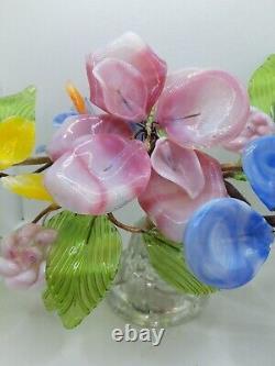 Vintage Venetian Murano Art Glass Slag Floral Centerpiece