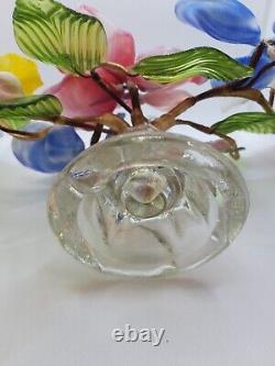 Vintage Venetian Murano Art Glass Slag Floral Centerpiece