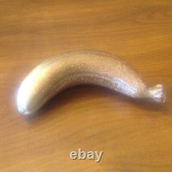 Vintage Venetian Murano Glass Banana with Aventurine approx 5-3/4 Long