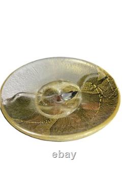 Vintage Venetian Murano Glass Goldoni Dancing Sculpture Pair, Tortoise Shell