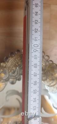 Vintage Venetian Murano Glass Mirror 60x90 cm Mid-Century Italian Etched Wall