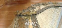 Vintage Venetian Murano Glass Mirror 60x90 cm Mid-Century Italian Etched Wall