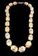 Vintage Venetian Murano Gold Art Glass Wedding Cake Beads Necklace 16