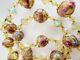 Vintage Venetian Murano Lampwork Wedding Cake Glass Crystal Beads Necklace