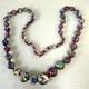 Vintage Venetian Murano Millefiori Art Glass Bead Necklace Graduated 29'