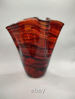 Vintage Venini Art Glass Vase'Fazzoletto' Murano 1960's