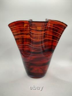 Vintage Venini Art Glass Vase'Fazzoletto' Murano 1960's