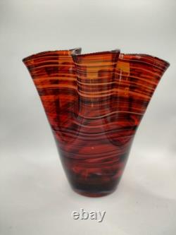 Vintage Venini Art Glass Vase'Fazzoletto' Murano 1960's