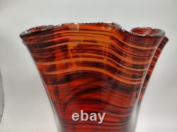 Vintage Venini Art Glass Vase'Fazzoletto' Murano 1960's