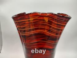 Vintage Venini Art Glass Vase'Fazzoletto' Murano 1960's