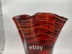 Vintage Venini Art Glass Vase'Fazzoletto' Murano 1960's