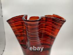 Vintage Venini Art Glass Vase'Fazzoletto' Murano 1960's