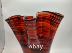 Vintage Venini Art Glass Vase'Fazzoletto' Murano 1960's