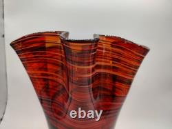 Vintage Venini Art Glass Vase'Fazzoletto' Murano 1960's