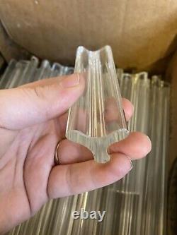 Vintage Venini Italian Murano Glass Prism Chandelier Chrome Triangle Prisms 18