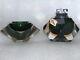 Vintage Very Nice Murano Glass Set Of Desk/table Lighter And Ashtray, Italy