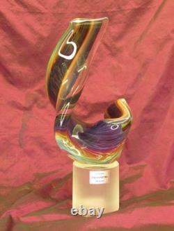 Vintage Vetreria Tagliapietra Murano Italy Art Glass Ribbon sculpture signed 13