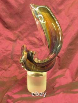 Vintage Vetreria Tagliapietra Murano Italy Art Glass Ribbon sculpture signed 13