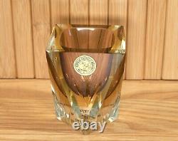 Vintage Vetri Murano Bucella Cristalli Murano Brown Glass Small Vase, Made in It