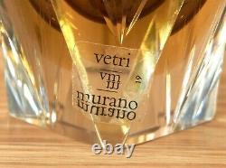 Vintage Vetri Murano Bucella Cristalli Murano Brown Glass Small Vase, Made in It