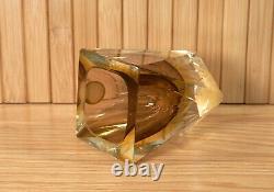 Vintage Vetri Murano Bucella Cristalli Murano Brown Glass Small Vase, Made in It