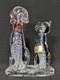 Vintage Vetro Artistico Veneziano Murano (AVEM) Glass Cat & Dog Figurine